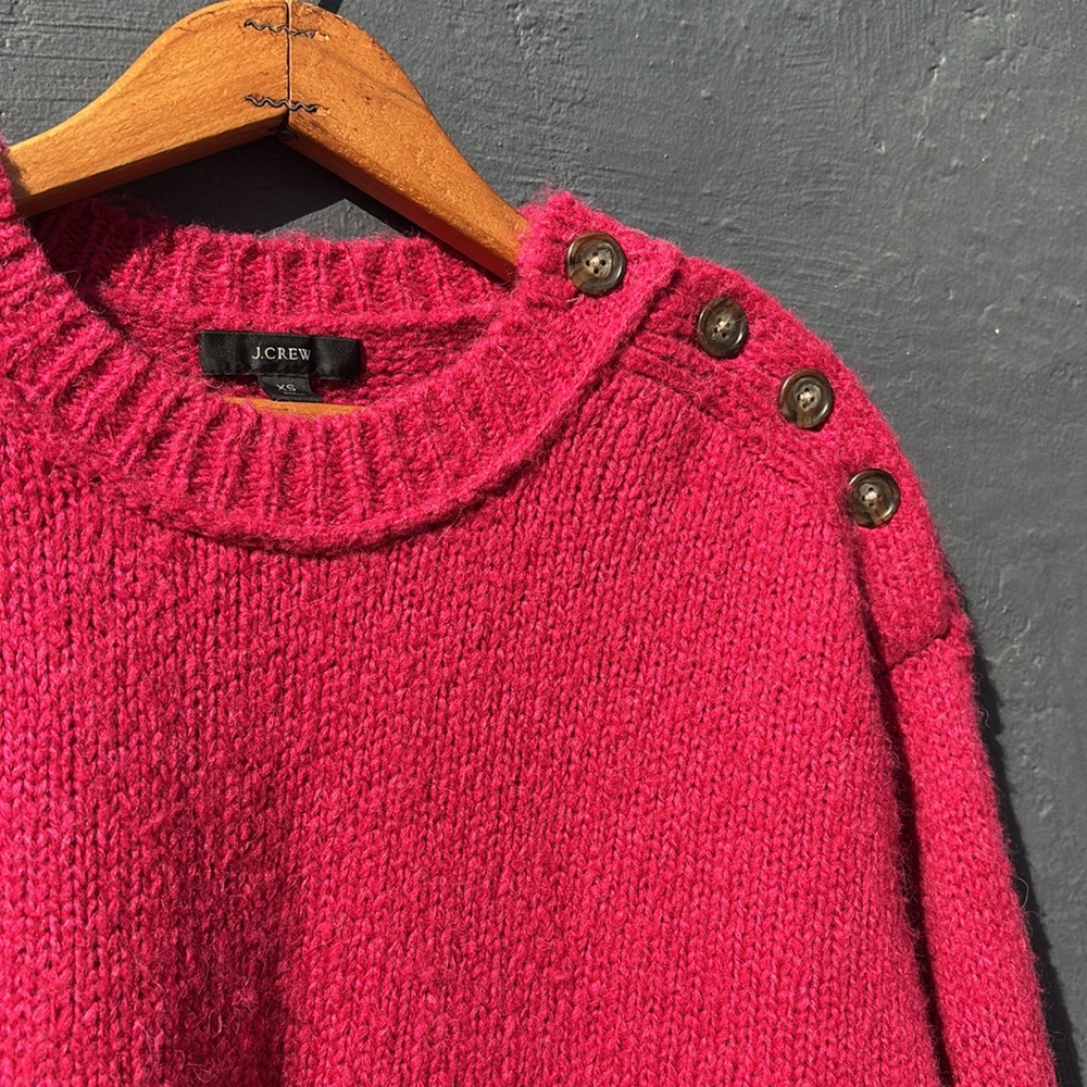 J. Crew Button Shoulder Crew Neck Sweater XS - Picture 3 of 5